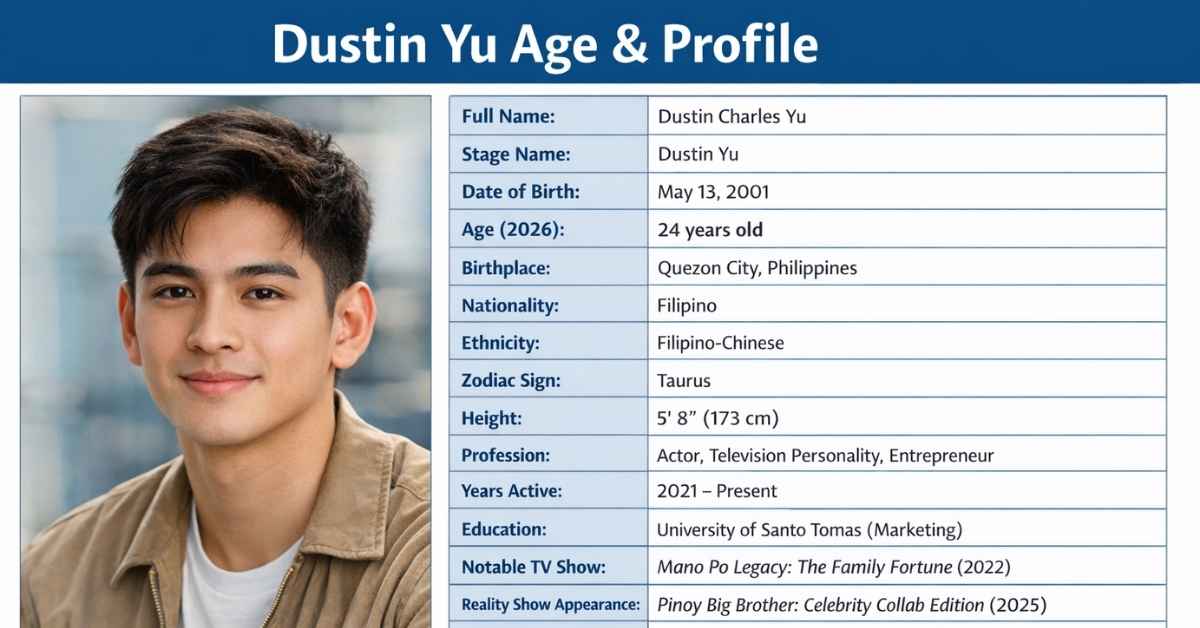 Dustin Yu Age